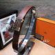 Perfect Replica Brown Leather Belt Orange Thread With Pattern Face Gold Buckle (3)_th.jpg